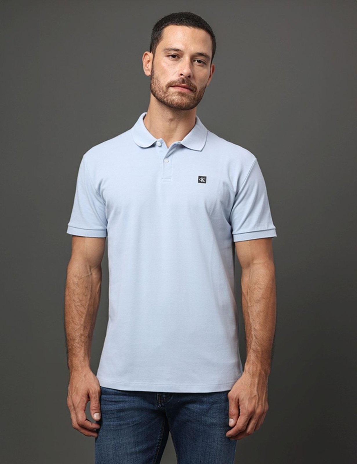 Imagem principal Polo Masculina Premium Calvin Klein Jeans - Lavanda Calvin Klein Jeans azul lavanda
