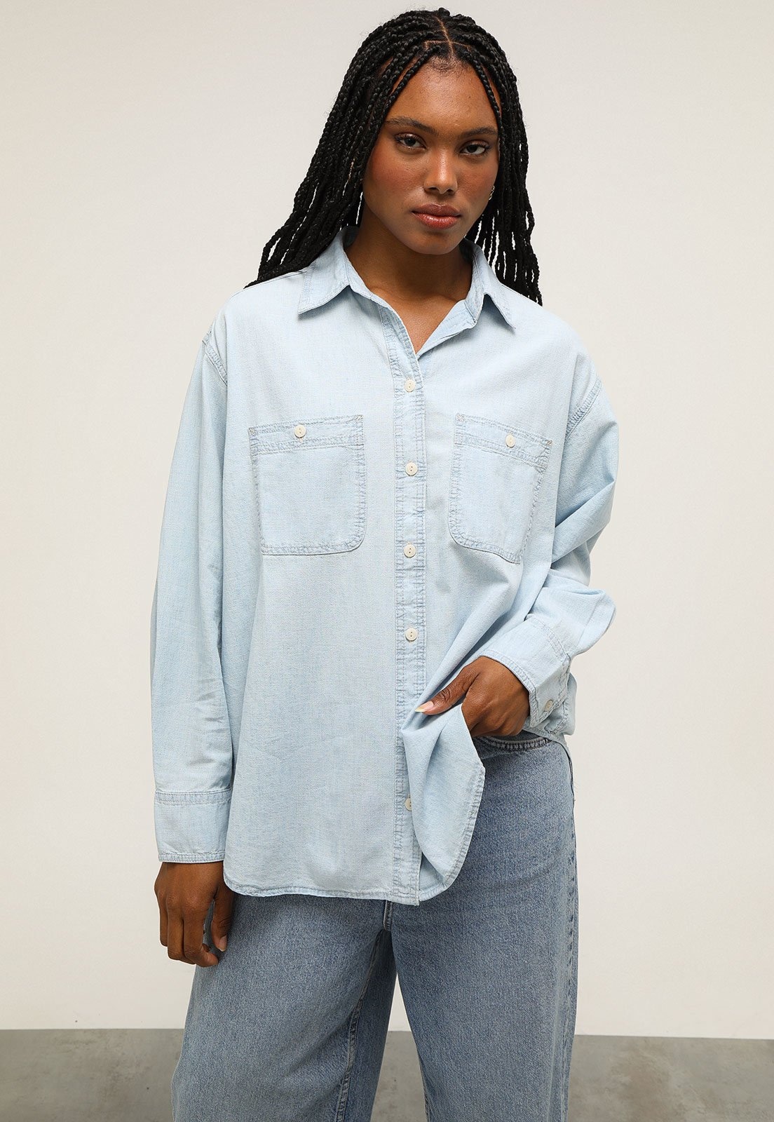 Imagem principal Camisa Jeans GAP Oversized GAP azul