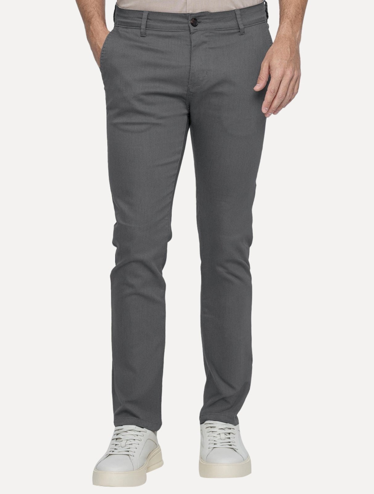 Imagem principal Calça King & Joe Sarja Masculina Slim Chumbo King & Joe cinza