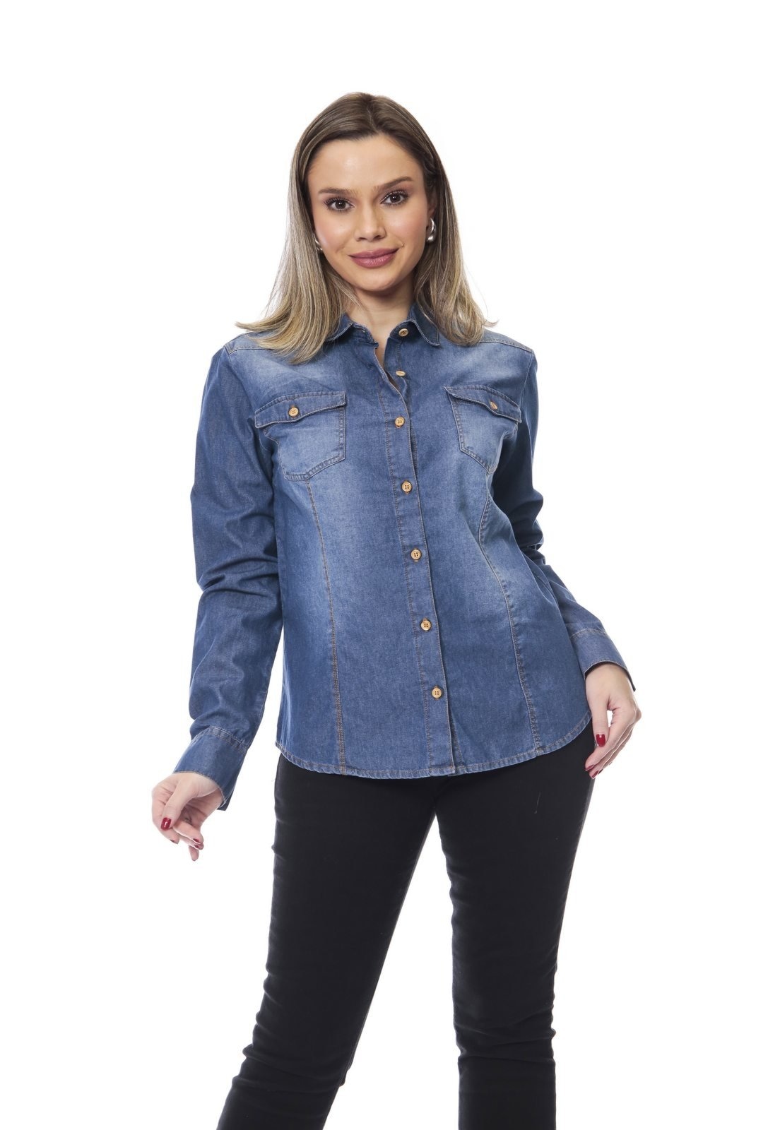 Imagem principal Camisa Manga Longa Feminina Crocker jeans