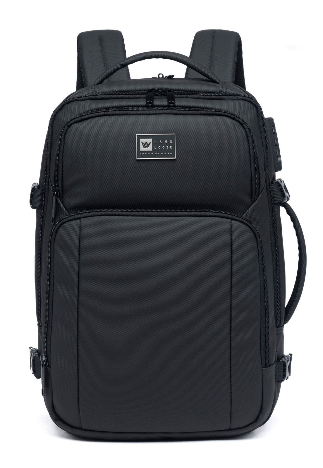 Imagem principal Mochila Executiva Para Notebook Masculina Hang Loose Reforçada Trabalho Hang Loose preto