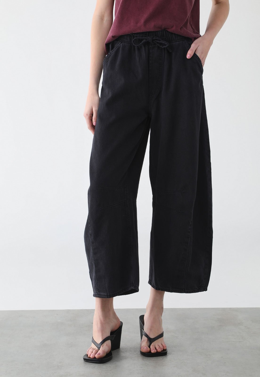 Imagem principal Calça Feminina GAP Ampla Preta GAP preto