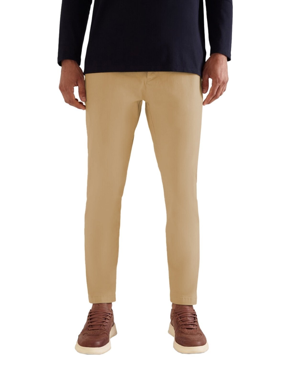 Imagem principal Calça Reserva Masculina de Sarja Casual Iron Cáqui Reserva bege/marrom