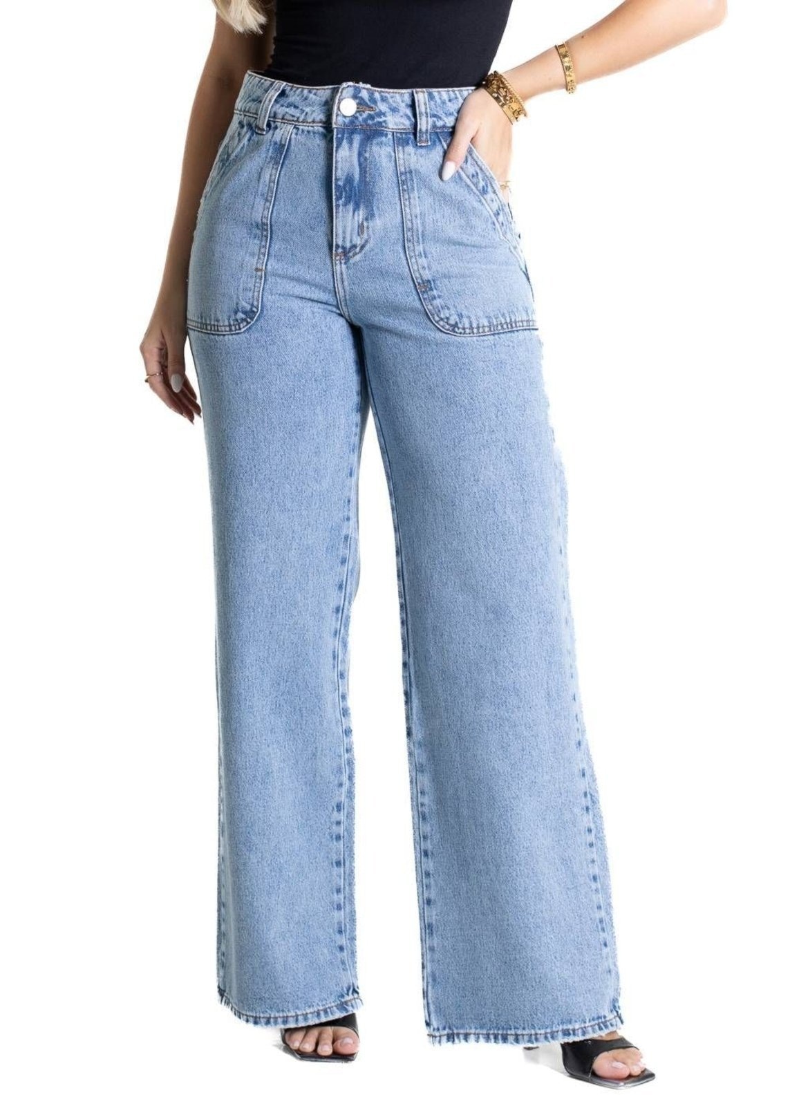Imagem principal Calça Jeans Sawary Wide Leg - 281135 Sawary azul