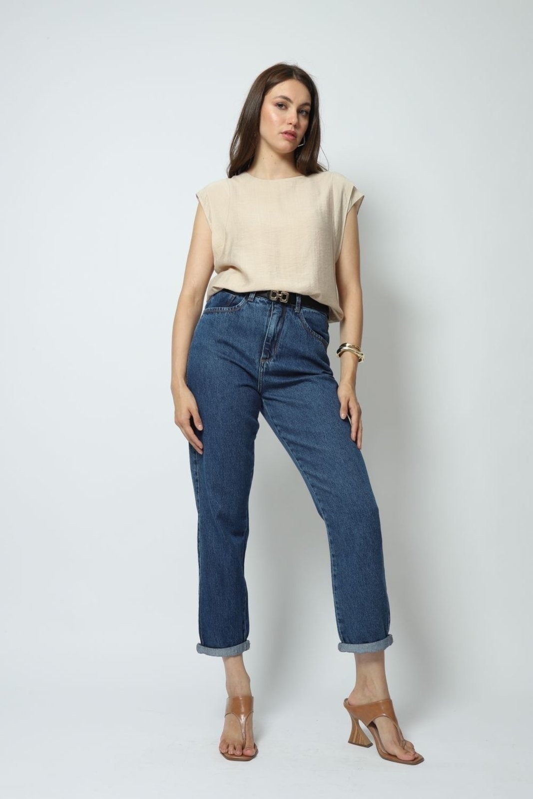 Imagem principal Calça Jeans Mom 44 Gazzy azul