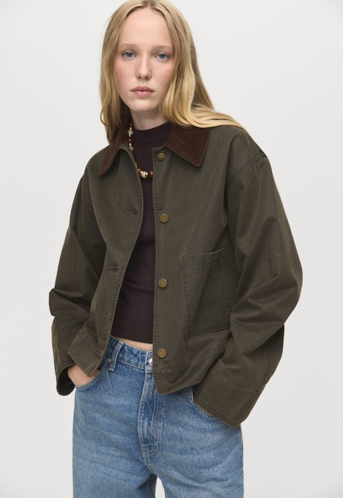 Imagem principal Jaqueta Feminina Mango Garden Escura Mango verde