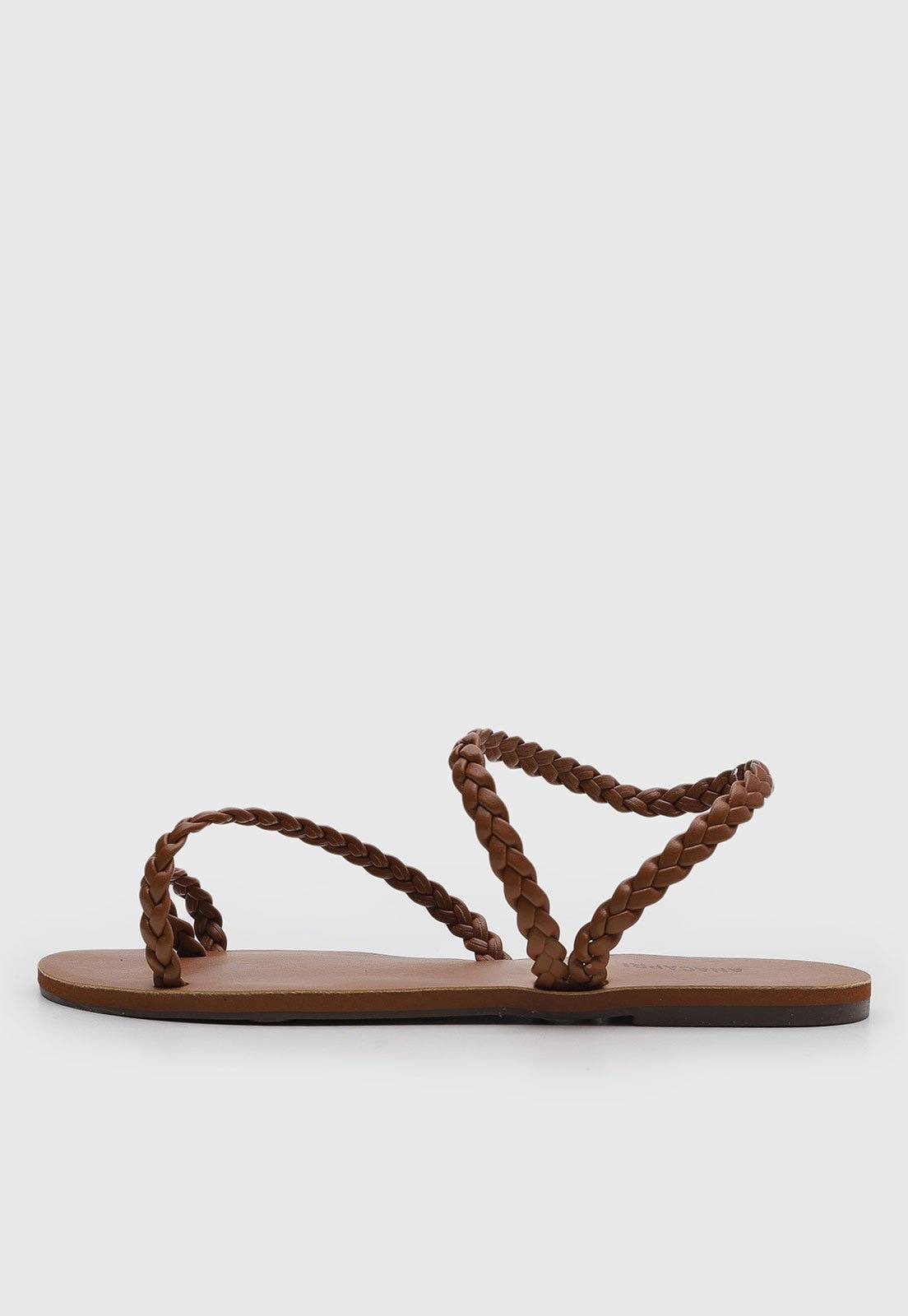 Imagem principal Rasteira Feminina Anacapri Fechada Tiras Trançadas Anacapri marrom