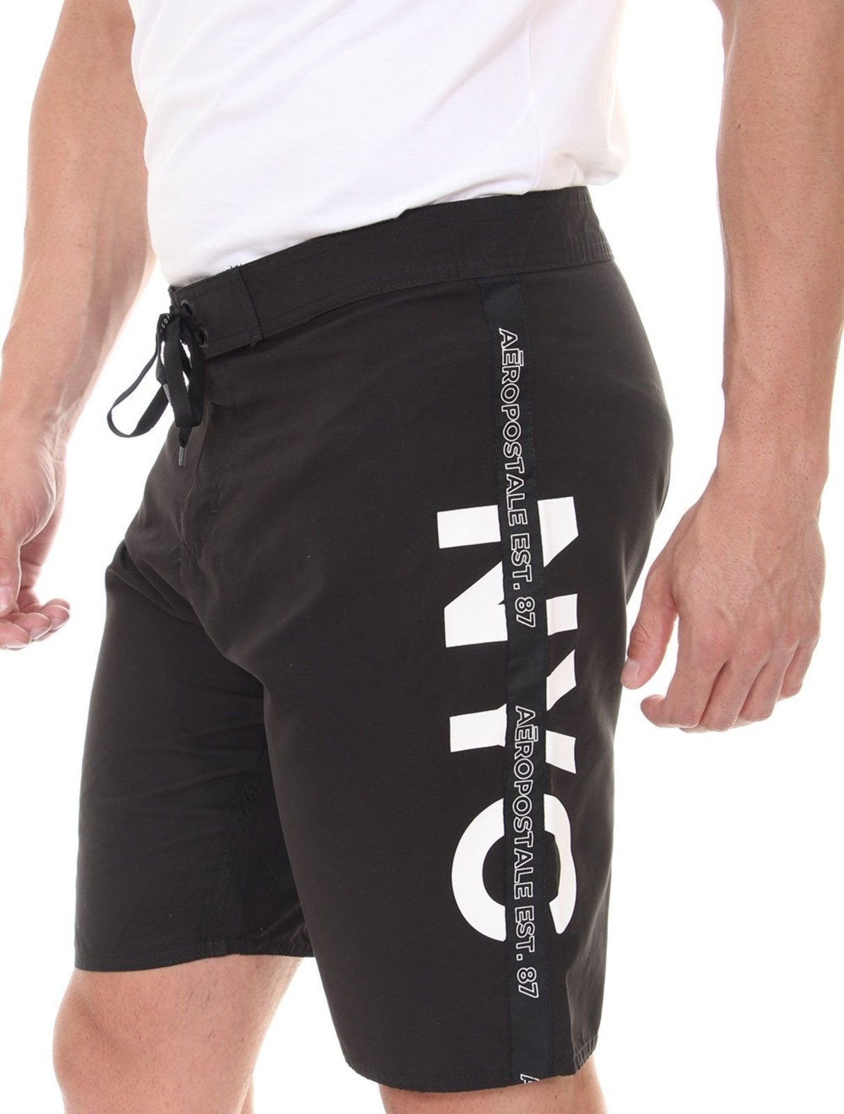Imagem principal Bermuda Aeropostale Masculina Boardshorts NYC Aero Tape Preta Aeropostale preto