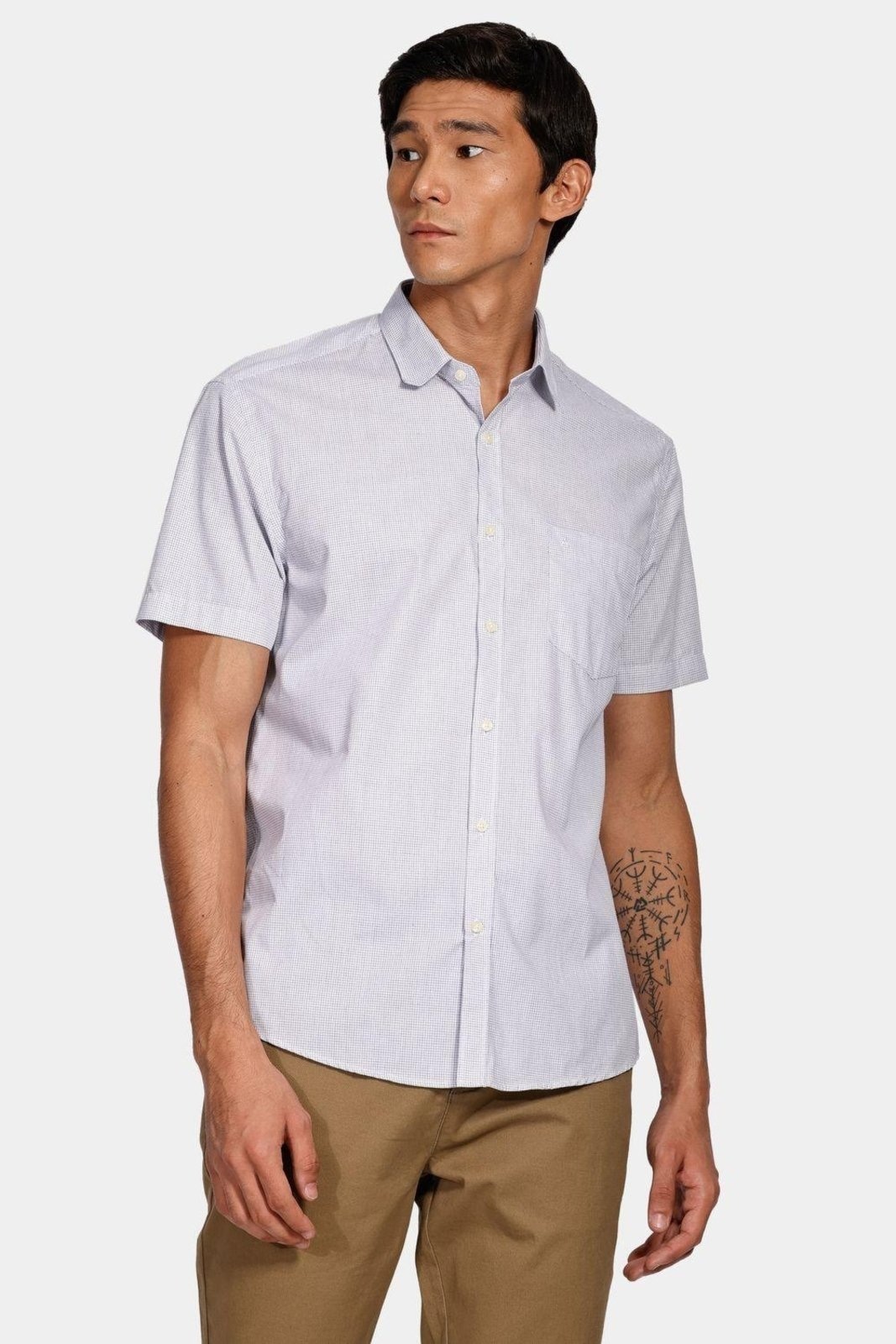 Imagem principal Camisa Aramis Manga Longa Regular Algodão Xadrez Aramis branco