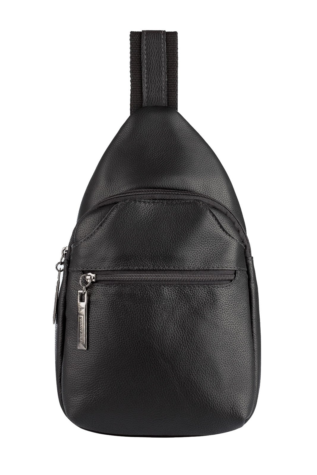 Imagem principal Mini Mochila Vira Vento Transversal De Couro Jeff - Preta Vira Vento café