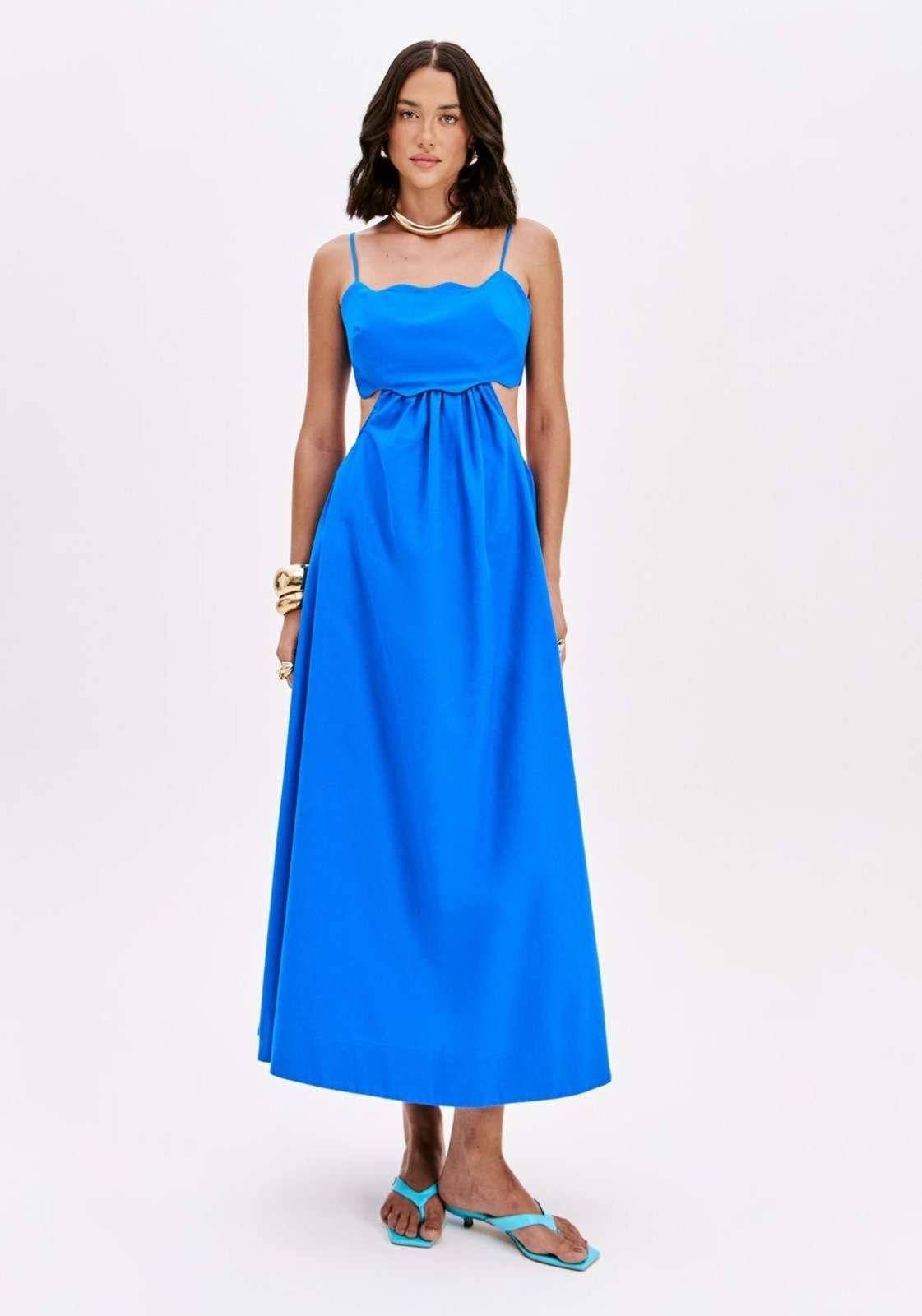 Imagem principal Vestido De Alças Super Midi Lança Perfume azul