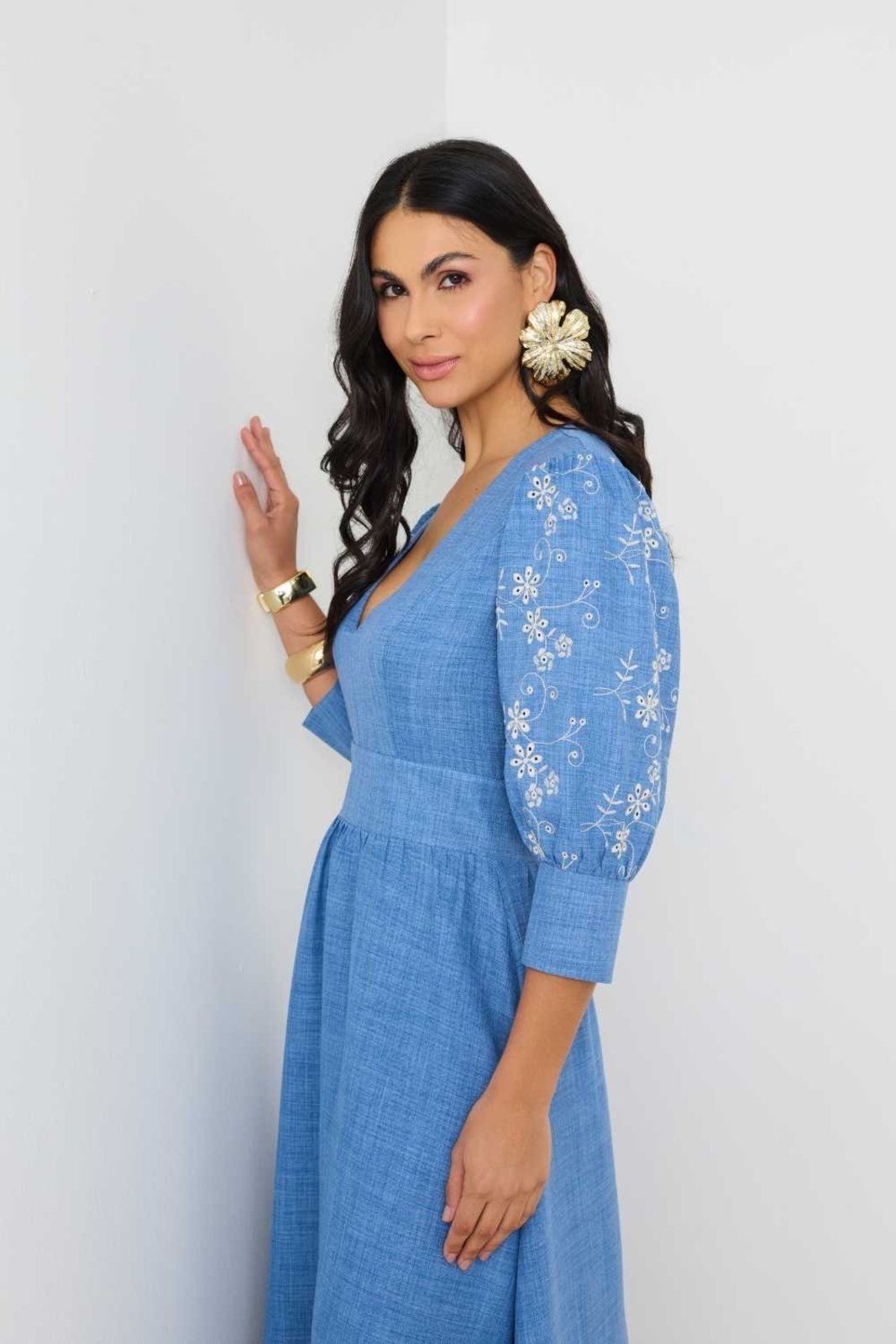 Imagem principal Vestido Vanibele Super Midi Vanibele azul