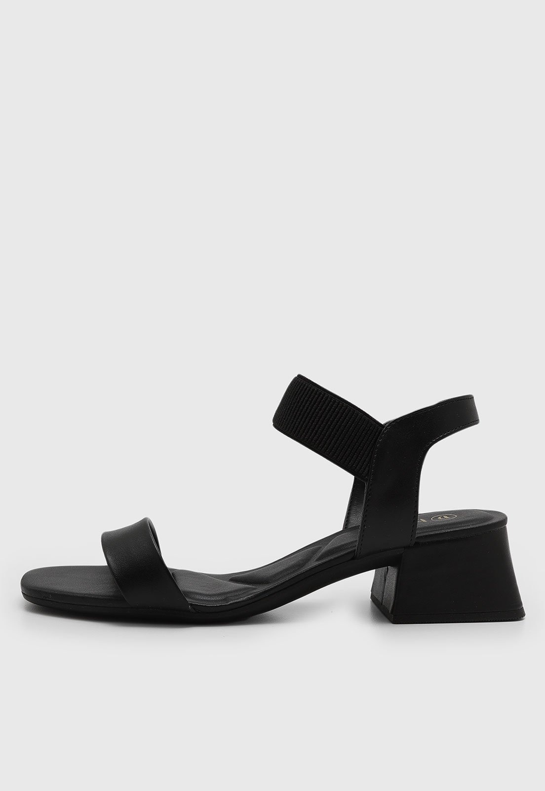 Imagem principal Sandália Feminina cê Salto Bloco Bico Quadrado Preta BEBECÊ preto