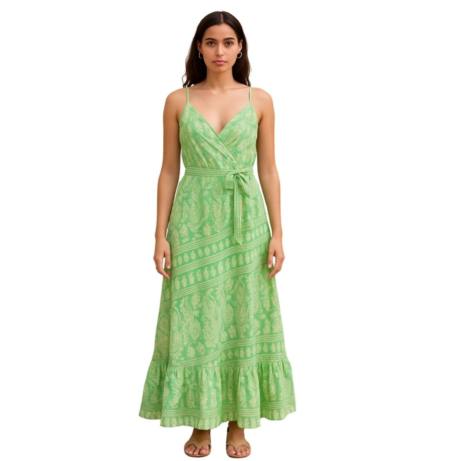 Imagem principal Vestido Longo FMF Indiano Boho Feminino FMF verde