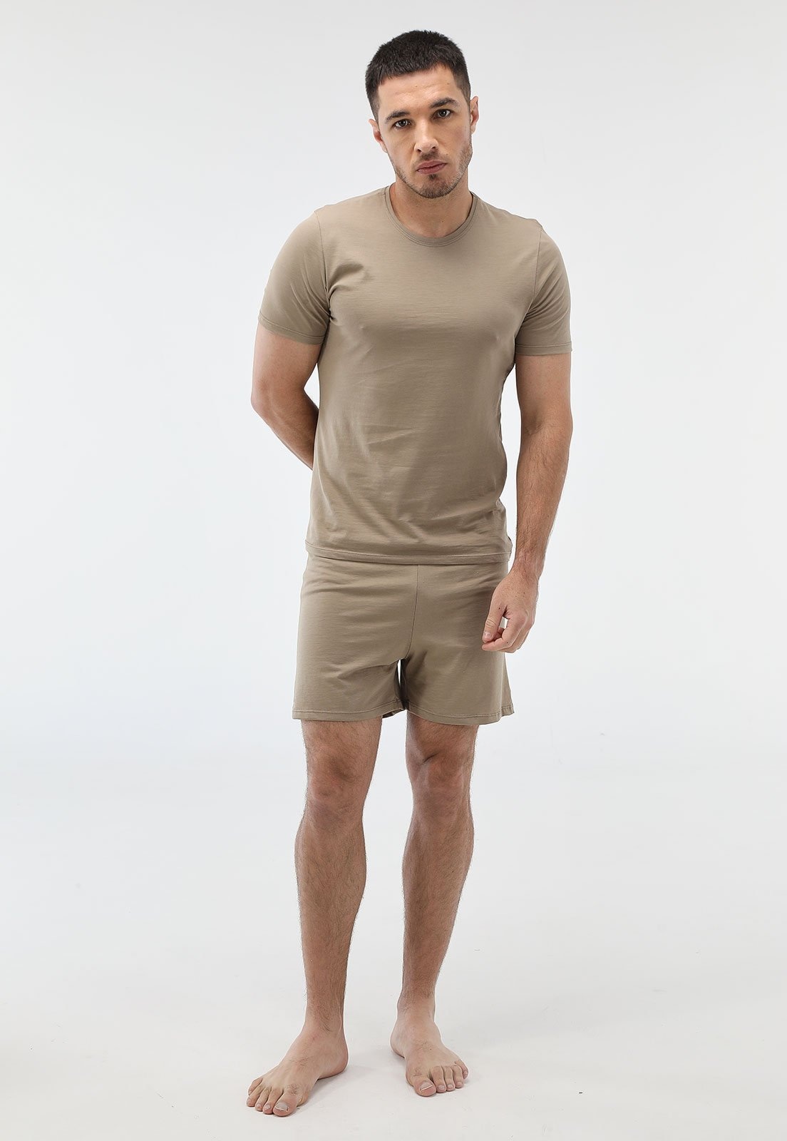 Imagem principal Conjunto de Pijama Hering Curto Liso Hering cinza