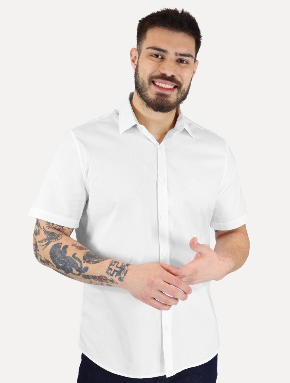 Imagem principal Camisa Calvin Klein Manga Curta Basica Cotton Branca Calvin Klein branco