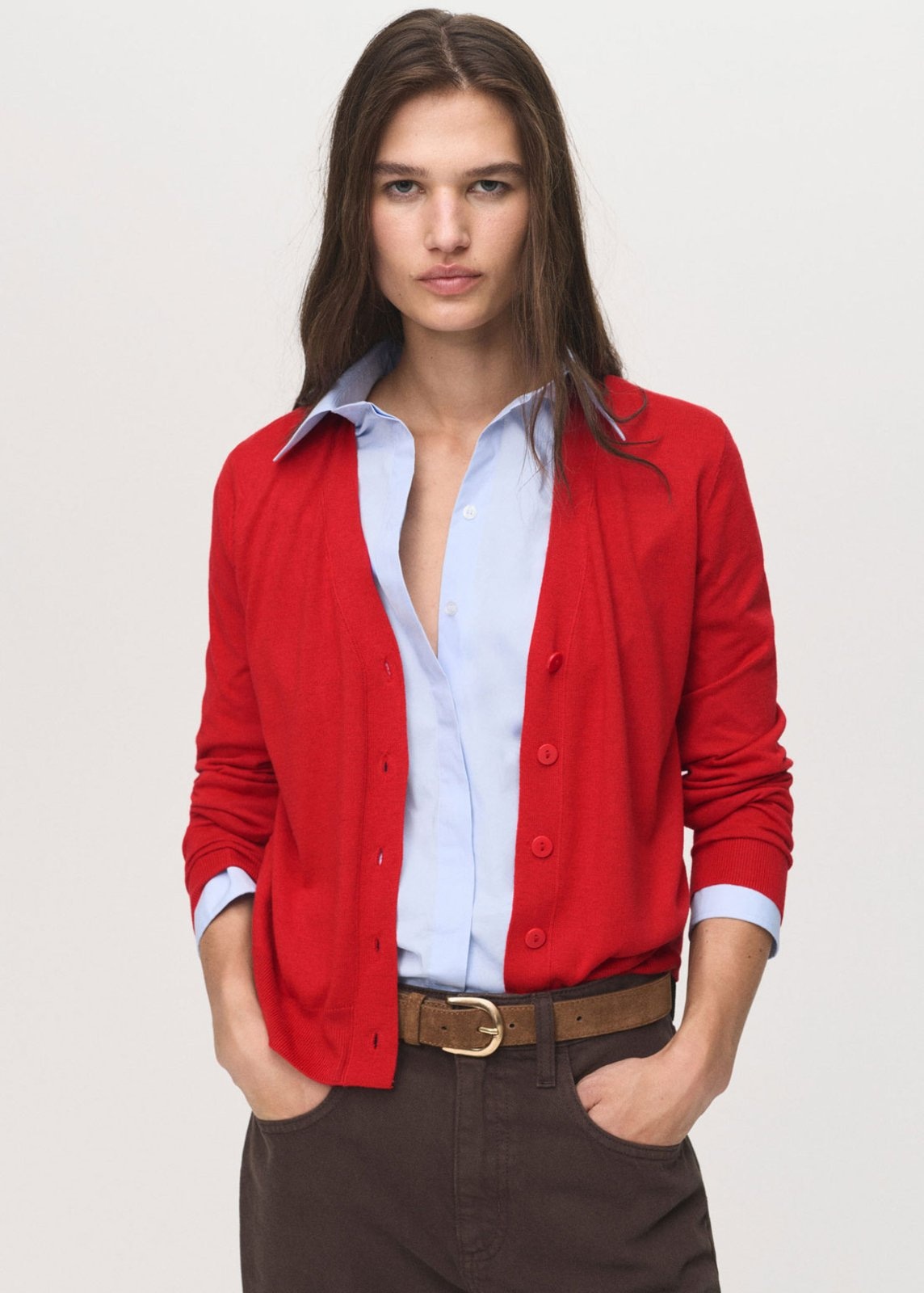 Imagem principal Cardigan Feminino Mango LUCCAV Mango vermelho
