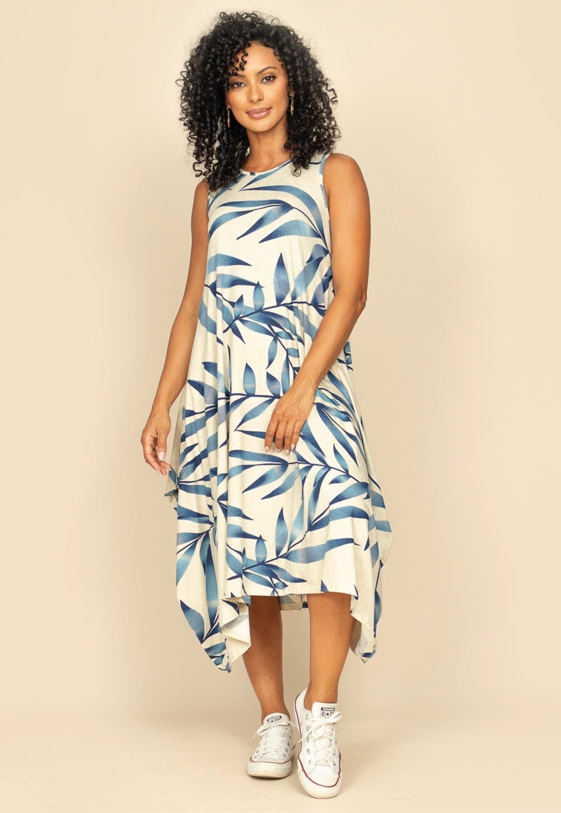 Imagem principal Vestido Saruel Regata Amazonia Vital Malha Bambu Amazonia Vital azul/estampado/azul