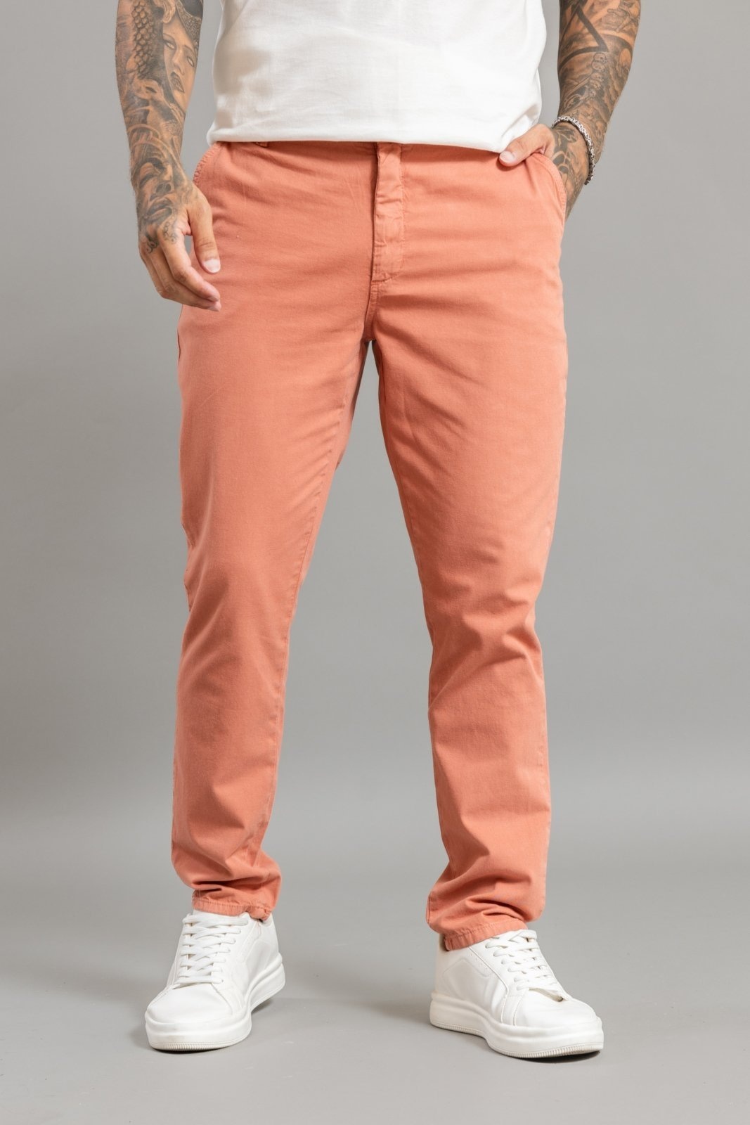 Imagem principal Calça Sport Fino Masculina Color Com Linho Dialogo Terra DIALOGO coral/laranja