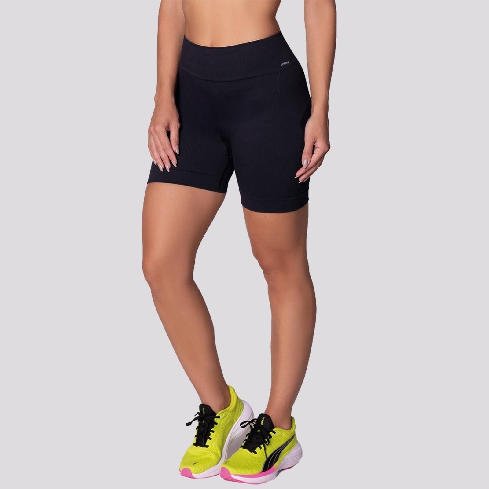 Imagem principal Shorts Canelado Selene Sem Costura Feminino SELENE preto