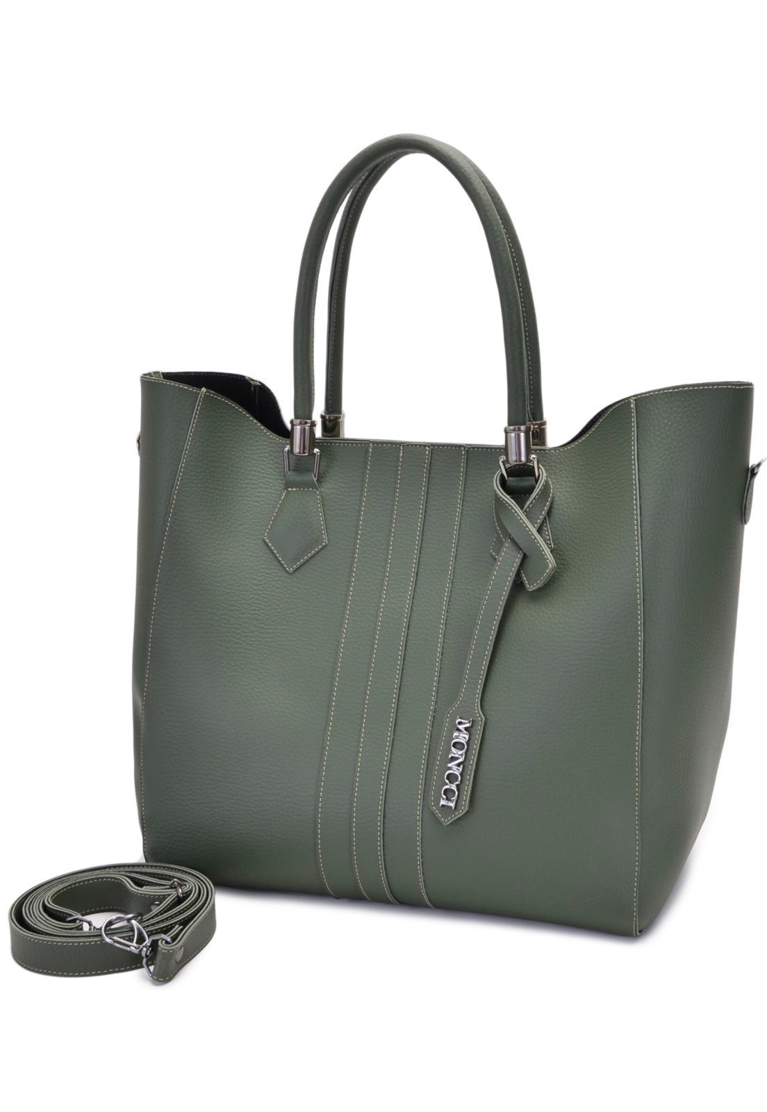 Imagem principal Bolsa Sacola Transversal Grande Moncci Militar MONCCI verde/verde militar verde