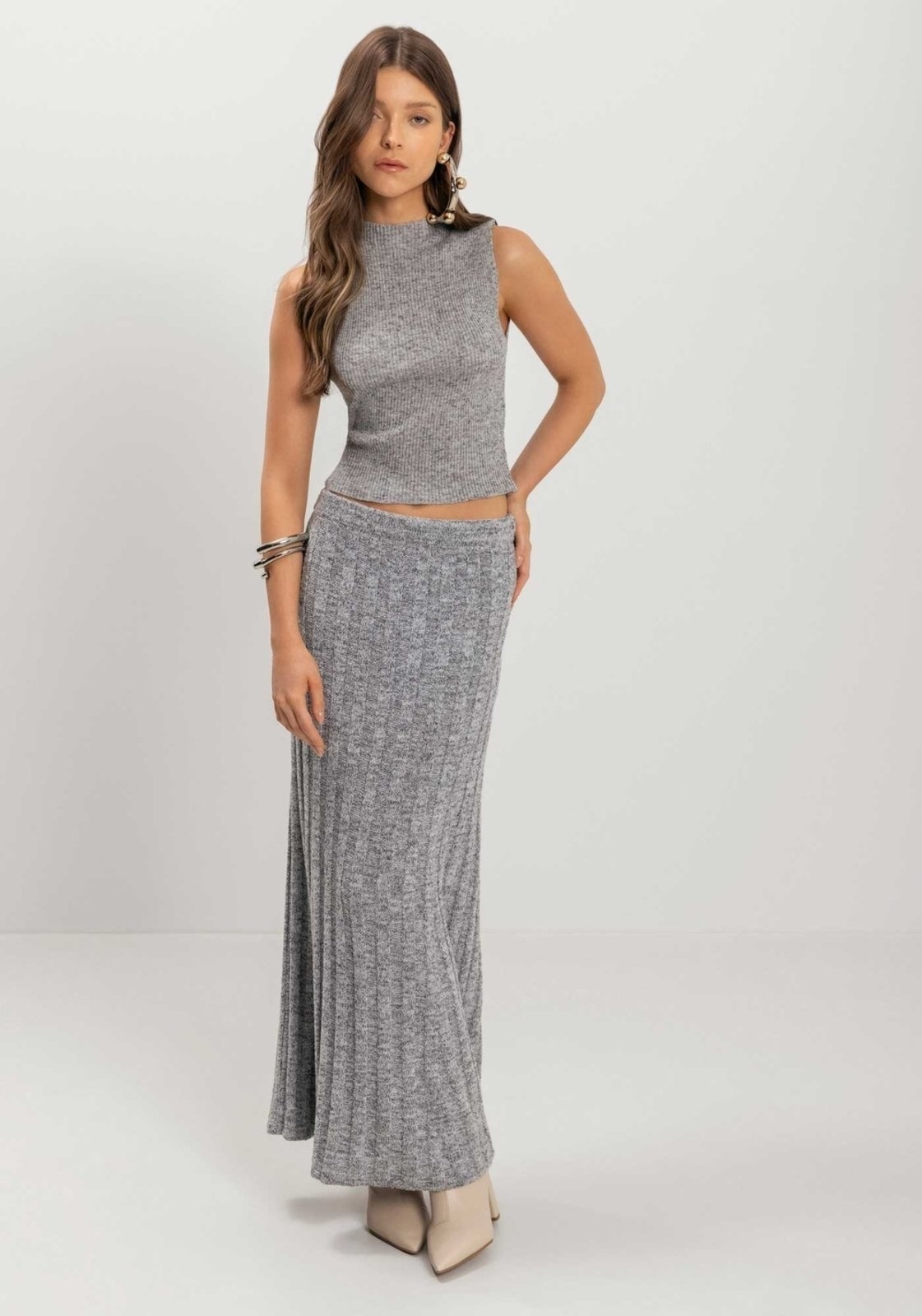 Imagem principal Saia Longa De Tricô Com Cintura édia Lez a Lez preto