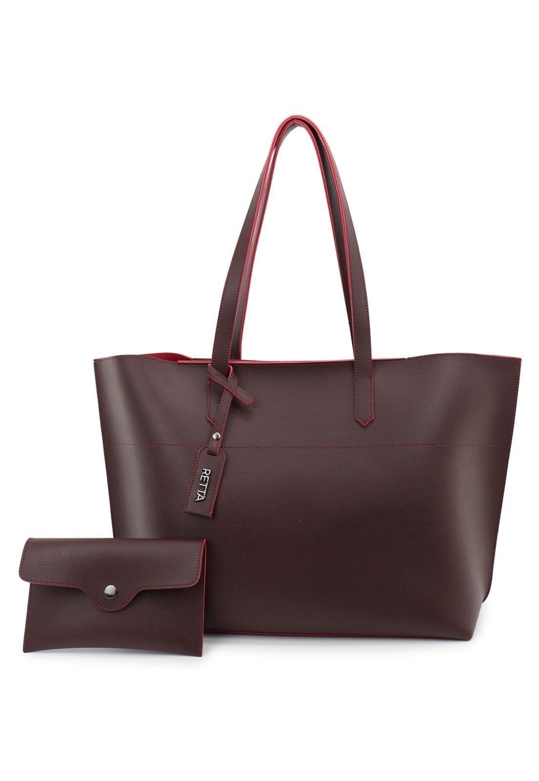 Imagem principal Bolsa Saco Feminina Perfeita para Dia Dia Faculdade Trabalho e Lazer Retta Oficial vinho