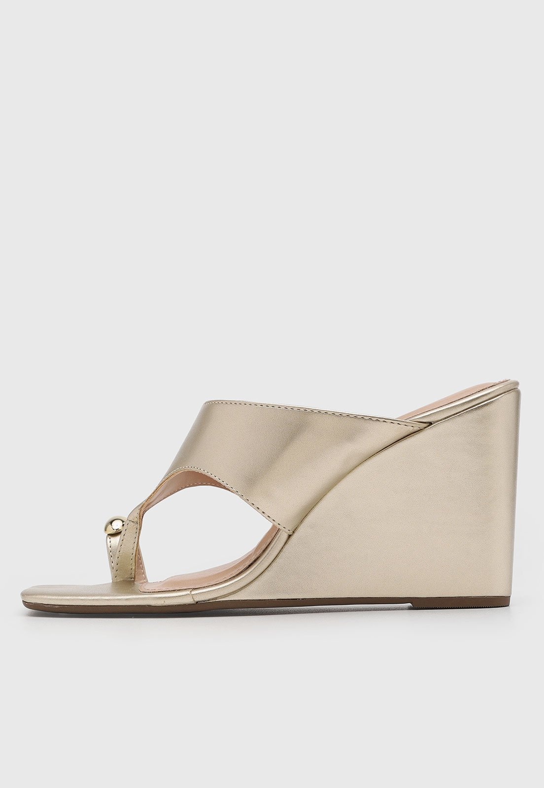 Imagem principal Sandália Feminina Via Uno Salto Anabela Dourada VIA UNO dourado