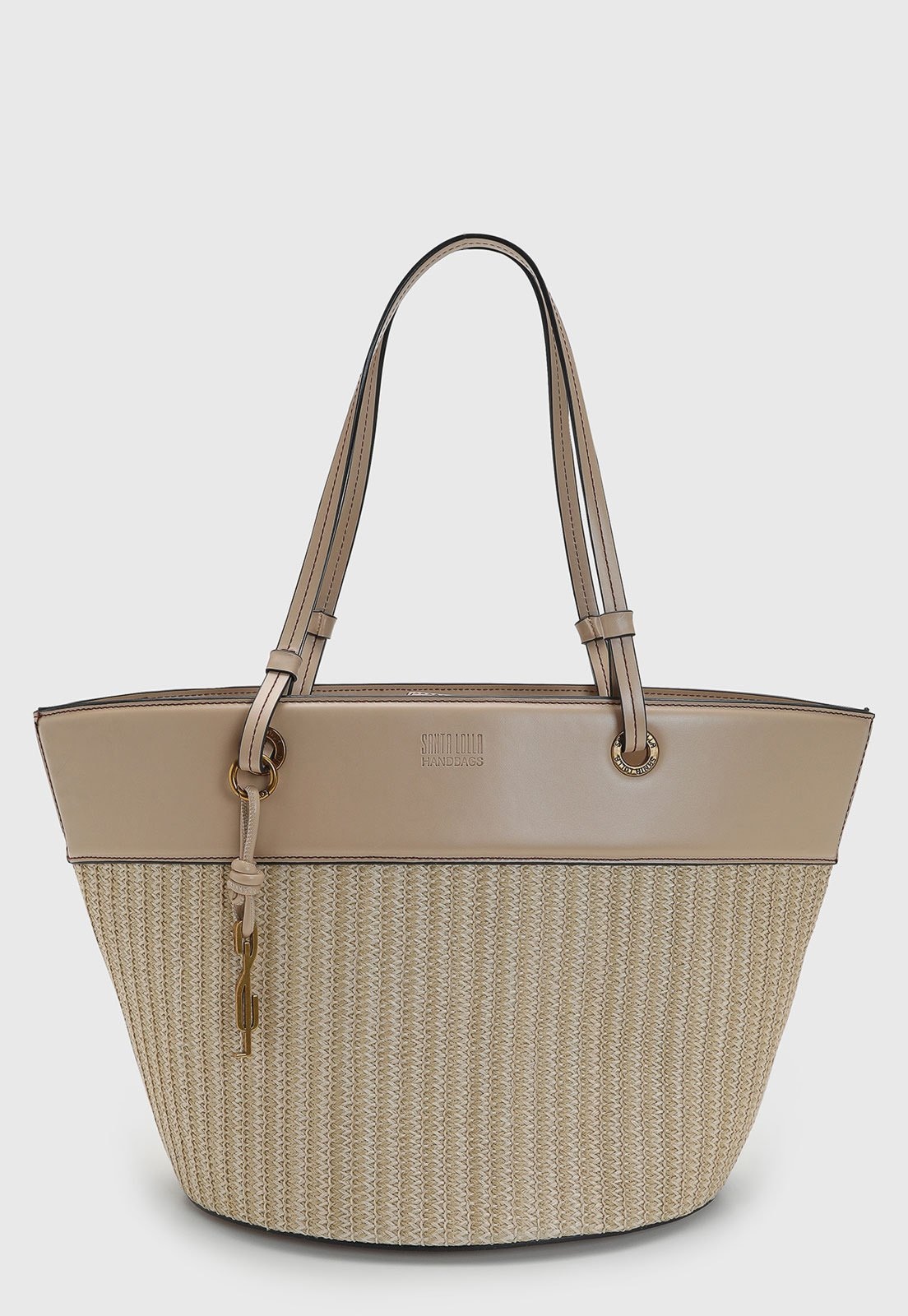 Imagem principal Bolsa Feminina Santa Lolla Grande Trançada Santa Lolla bege