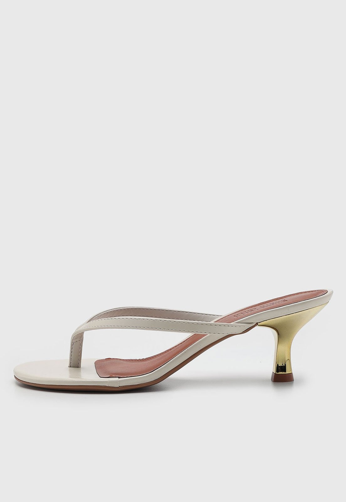 Imagem principal Sandália Feminina Santa Lolla Salto Médio Metalizada Off-White Santa Lolla off-white white