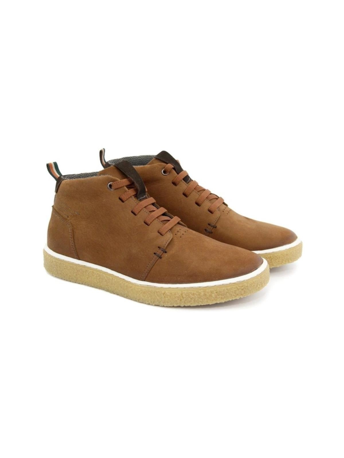 Imagem principal Bota Masculina Urbana Couro Legitimo Casual Cadarço Leve FRANCA GRIFFE marrom