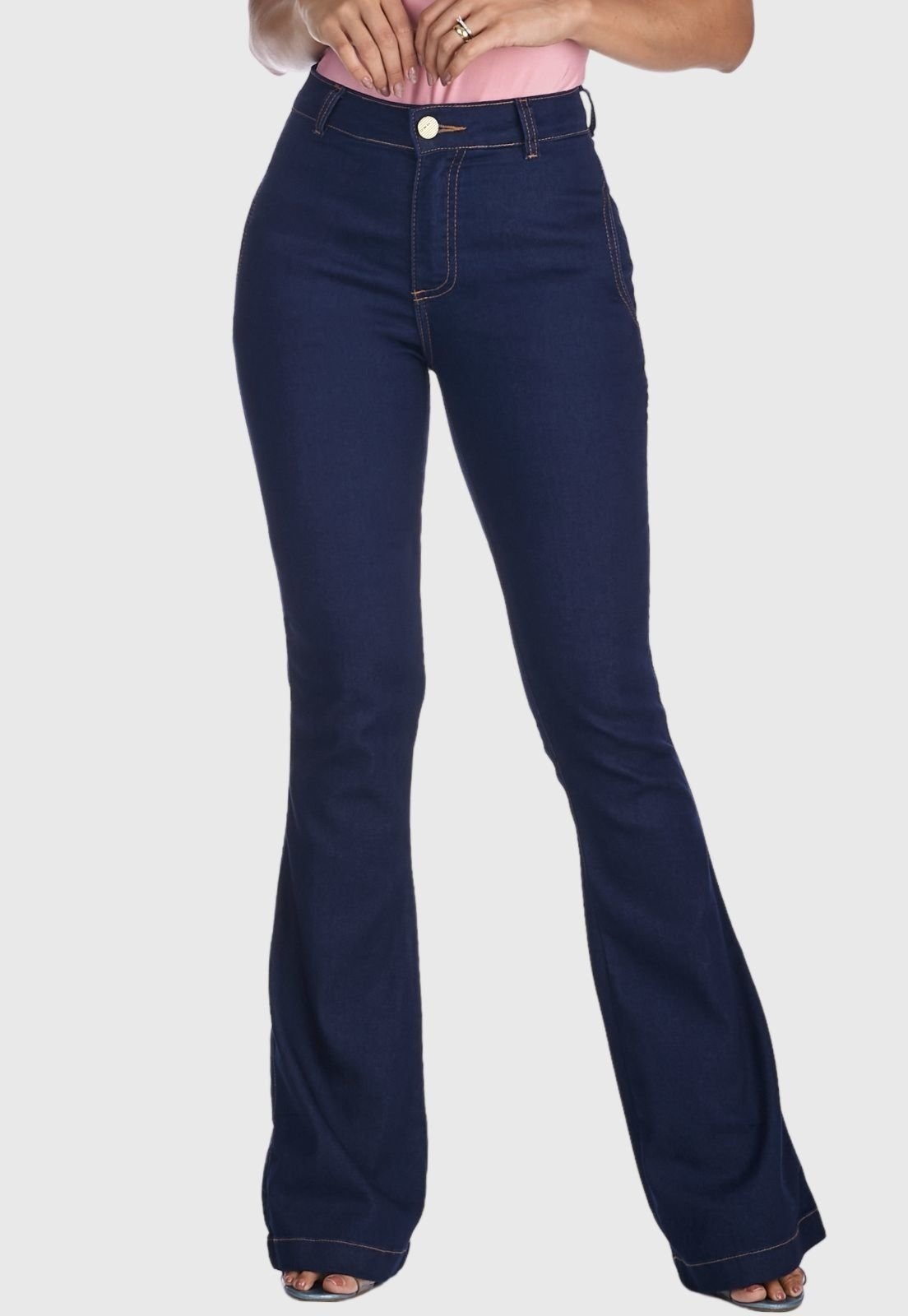Imagem principal Calça Jeans HNO Jeans Flare Classic com Elastano Azul Escuro HNO Jeans azul marinho