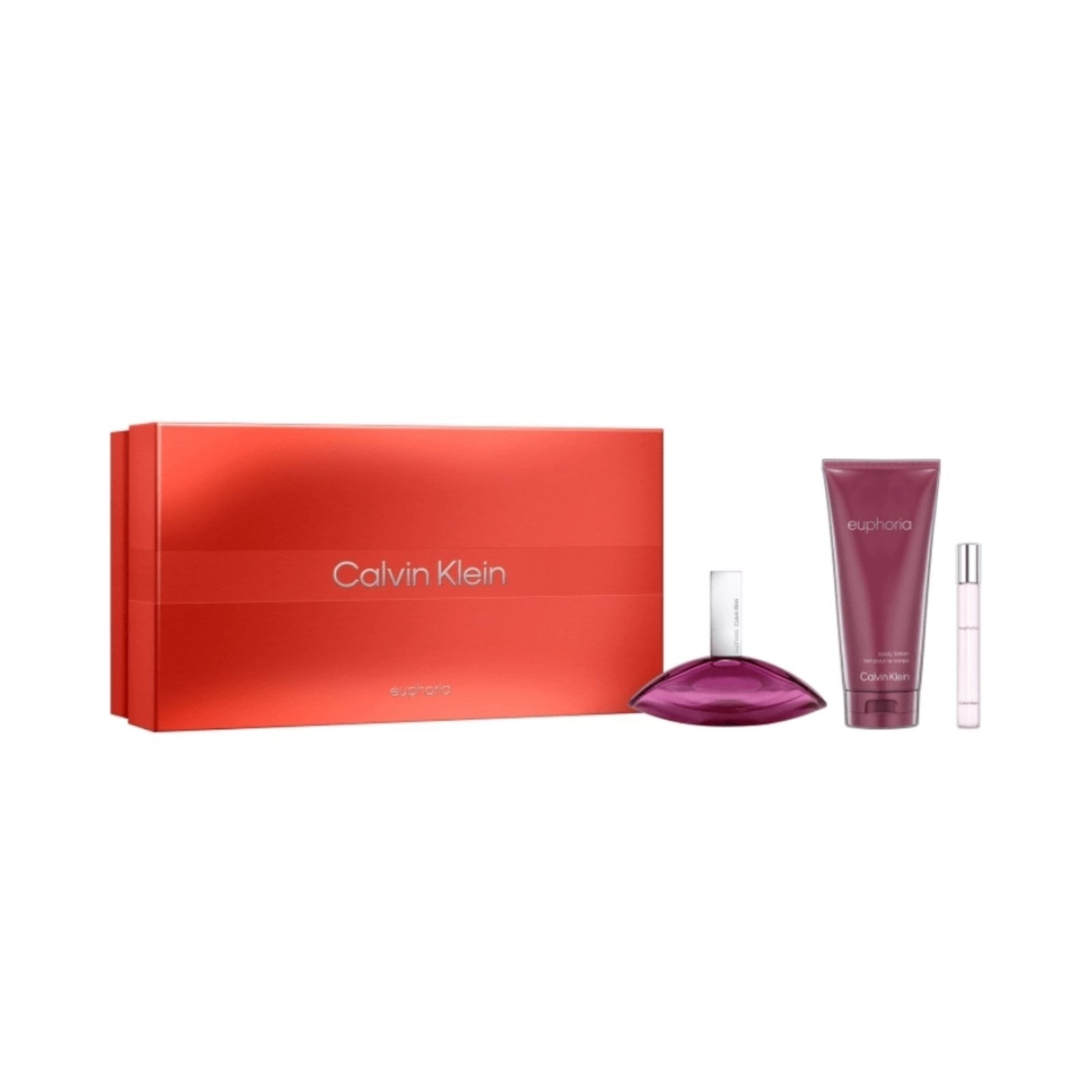 Imagem principal Kit Euphoria 100ml + Body Lotion 200ml + 10ml Calvin Klein vermelho