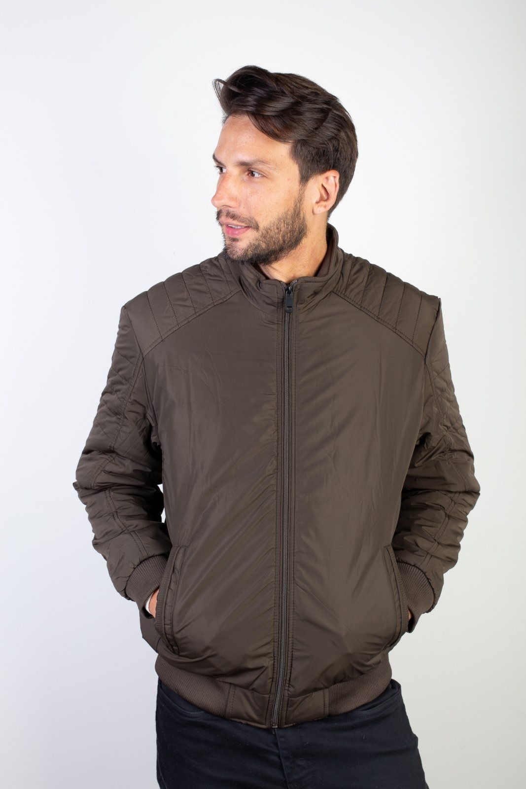 Imagem principal Jaqueta Enluaze Masculina De Nylon Impermeável 94267 - Musgo Enluaze azul marinho