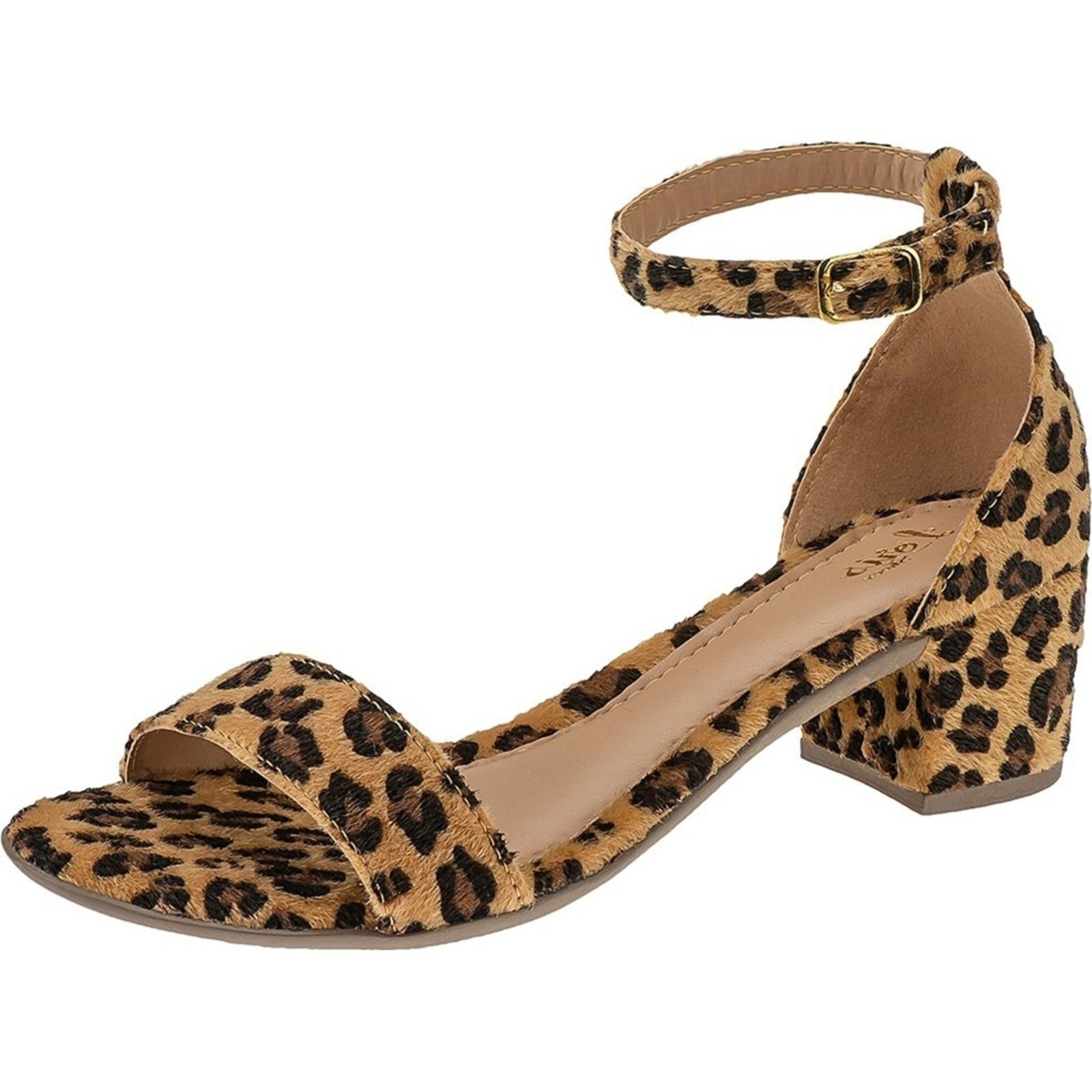 Imagem principal Sandália Feminina Lóris Shoes Salto Bloco Quadrado Animal Print LÓRIS SHOES onça