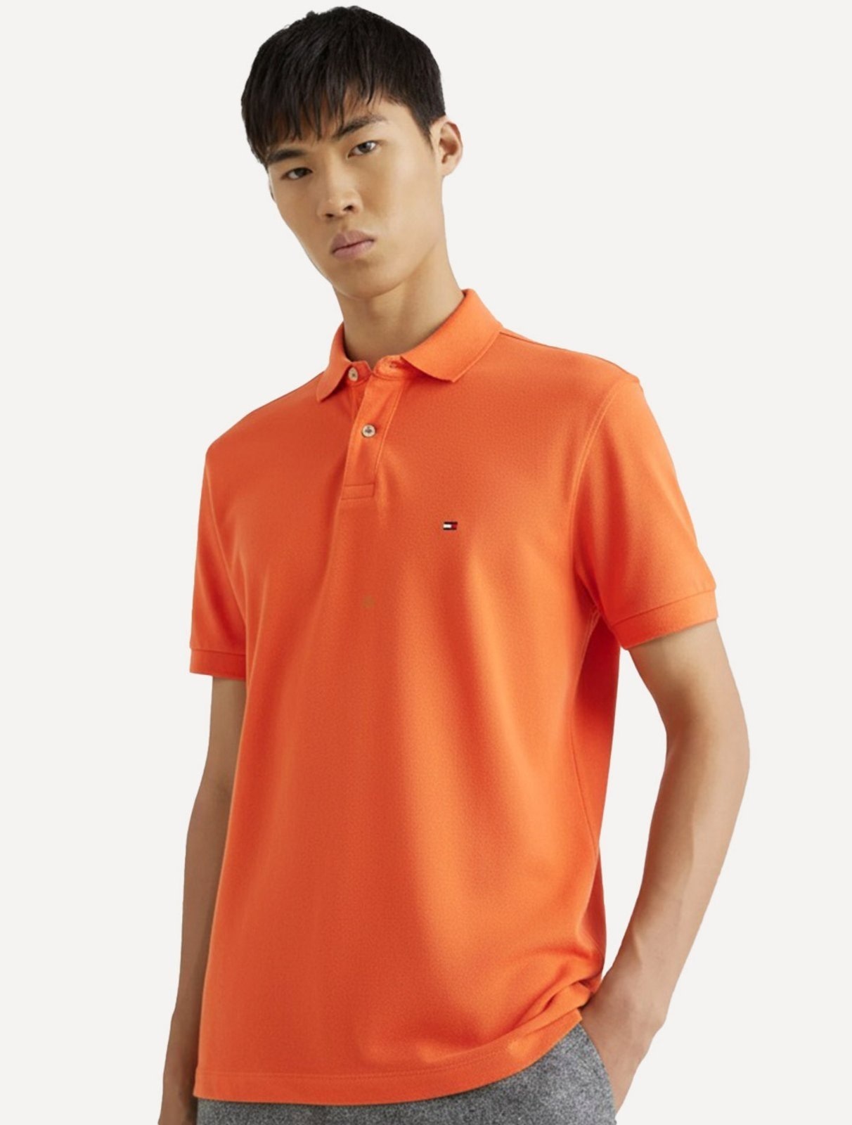 Imagem principal Polo Tommy Hilfiger Regular Piquet Light Button 1985 Tommy Hilfiger laranja