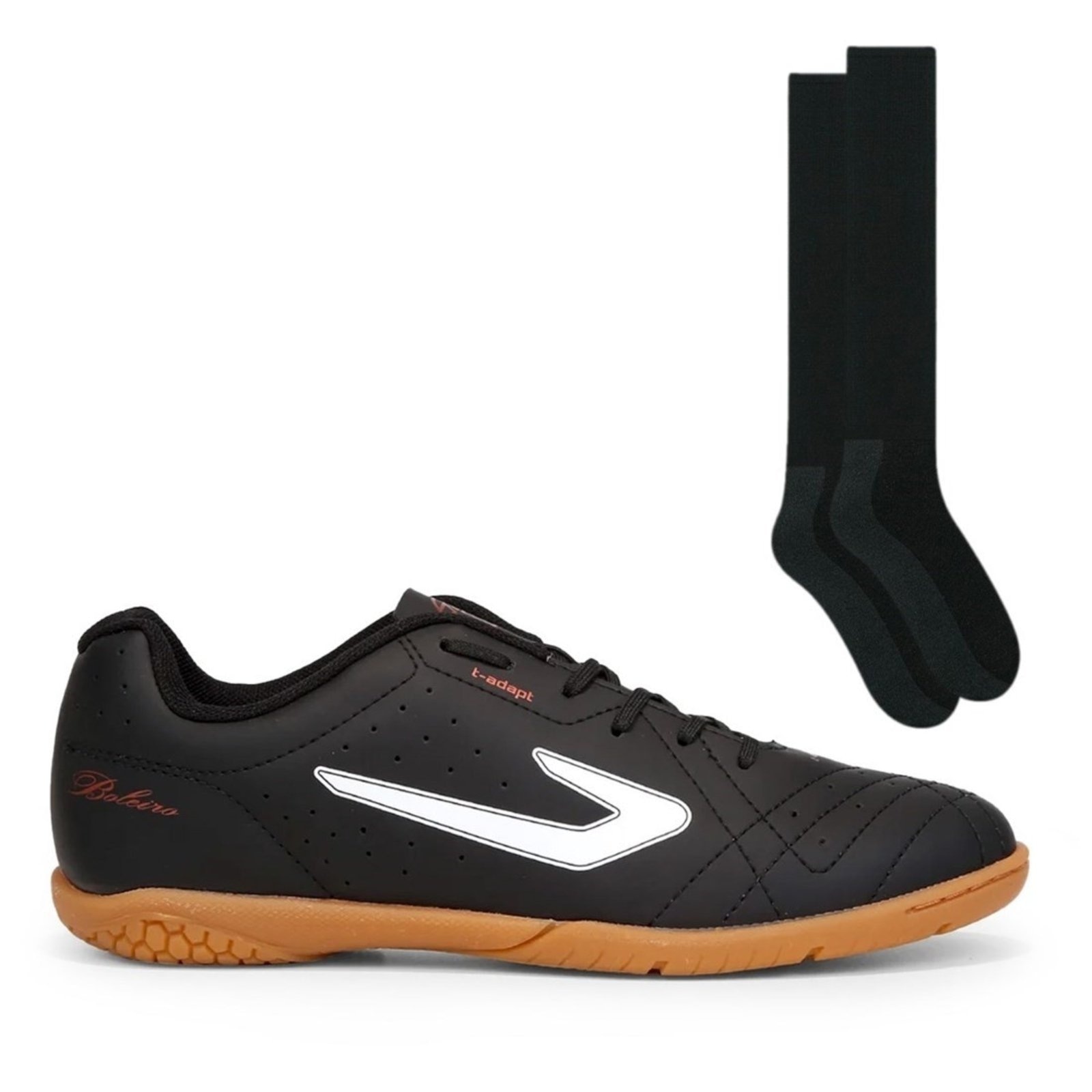 Imagem principal Chuteira Futsal Topper Boleiro V + Meião Color Sports de Futebol Topper preto