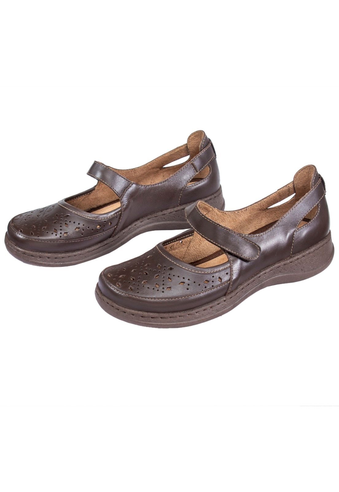 Imagem principal Sapato Baixo Boneca Vintage Conforto Marrom Serella café