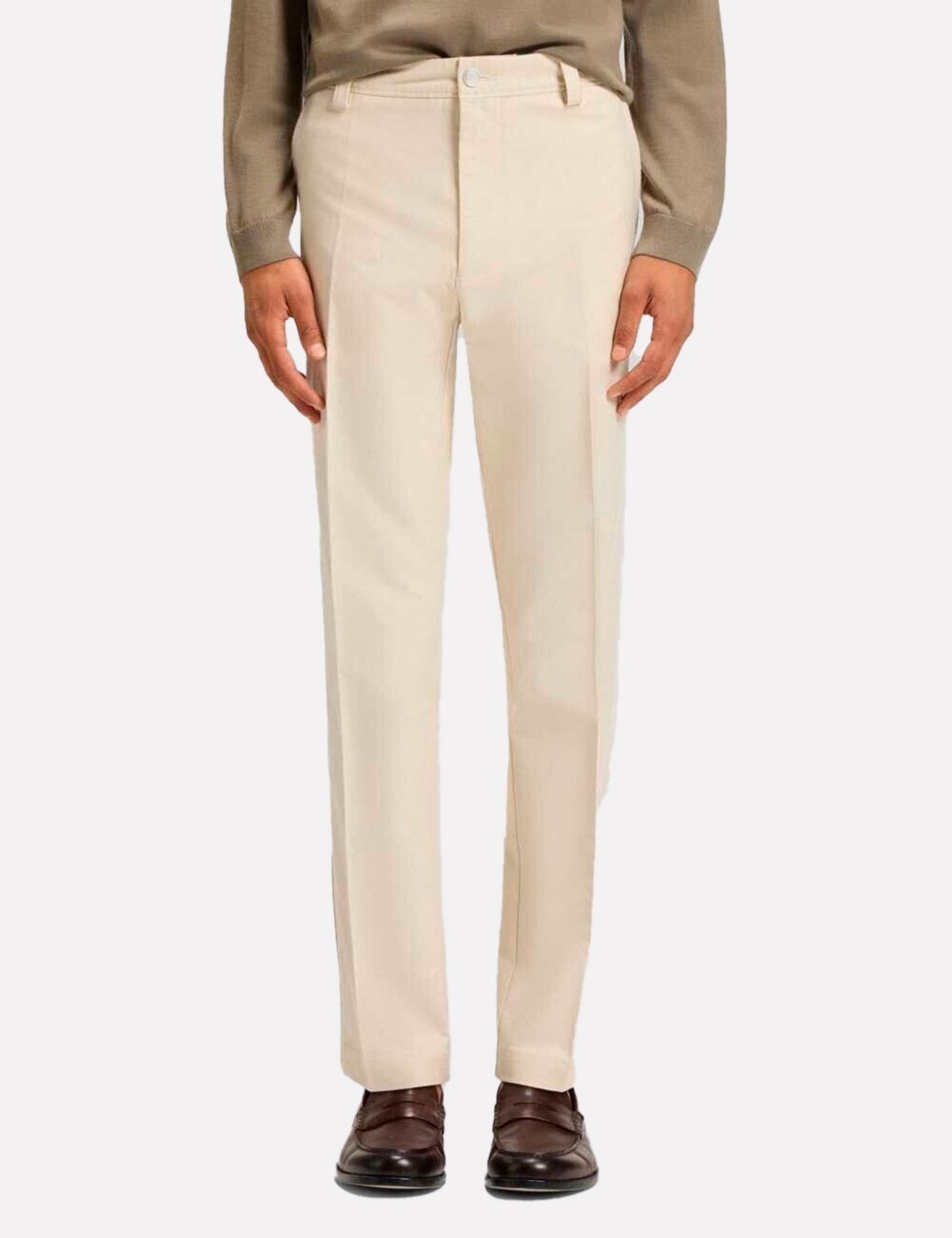 Imagem principal Calça Hugo Boss Masculina Tapered Fit C-Kerin-PL Creme Hugo Boss bege