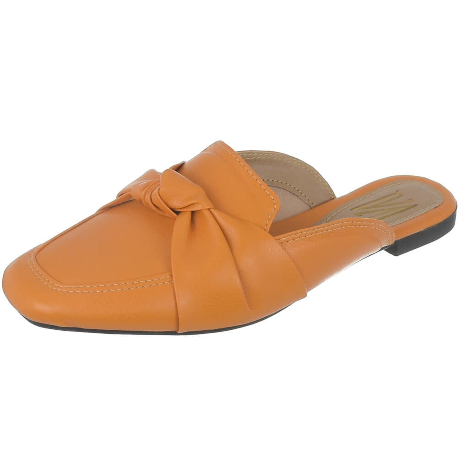 Imagem principal Mule Sapatilha Feminina Bico Quadrado Tamanco Flat Macio Via Angel 44.04 Deserto VIA ANGEL laranja