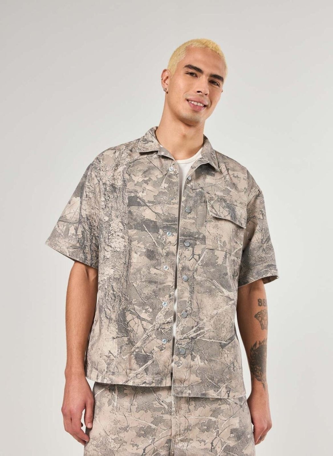 Imagem principal Camisa Box Em Sarja Camuflada Youcom estampado