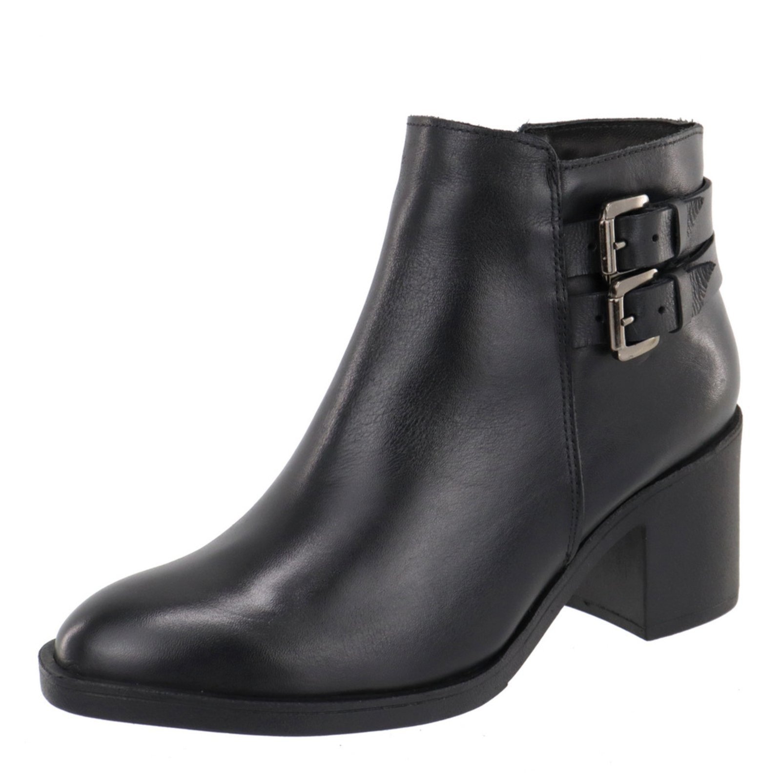 Imagem principal Bota Fivelas Salto Grosso em Couro Feminina Maria Paula Preta MARIA PAULA preto