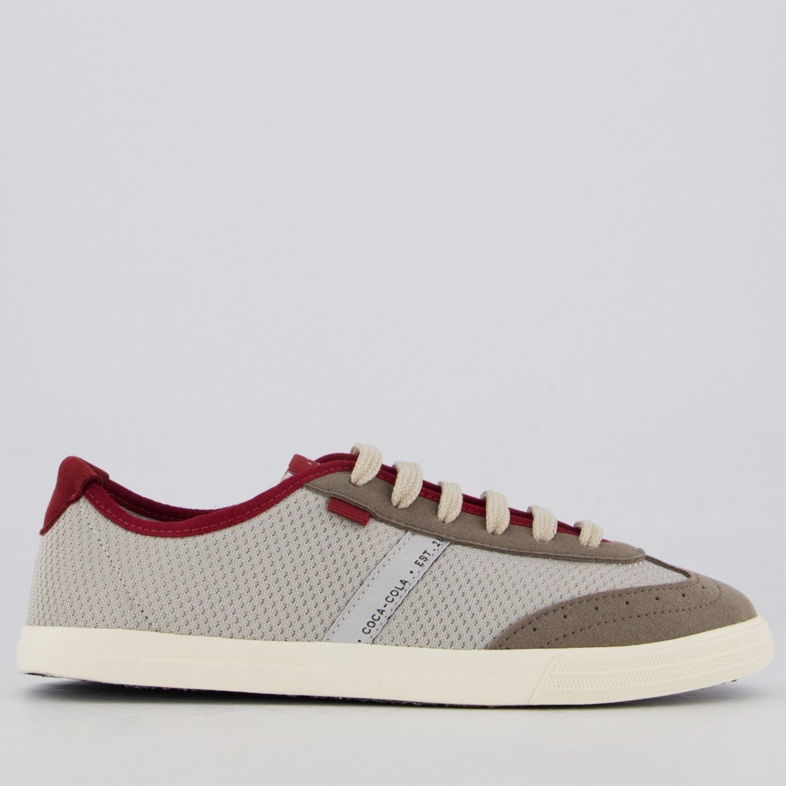 Imagem principal Tênis Coca Cola Glint Feminino e Bordô Coca-Cola cinza