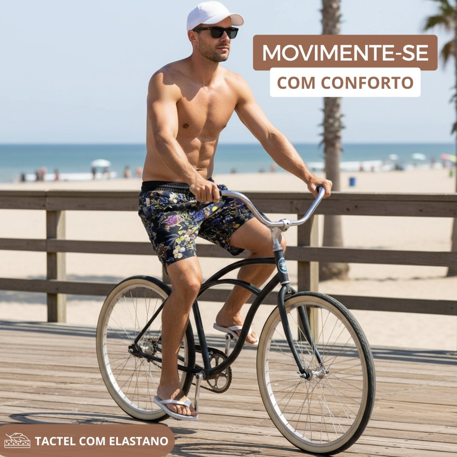 Imagem principal Bermuda Masculina Tactel Elastano KS Short Academia Praia Bolso Lateral KS azul/azul marinho