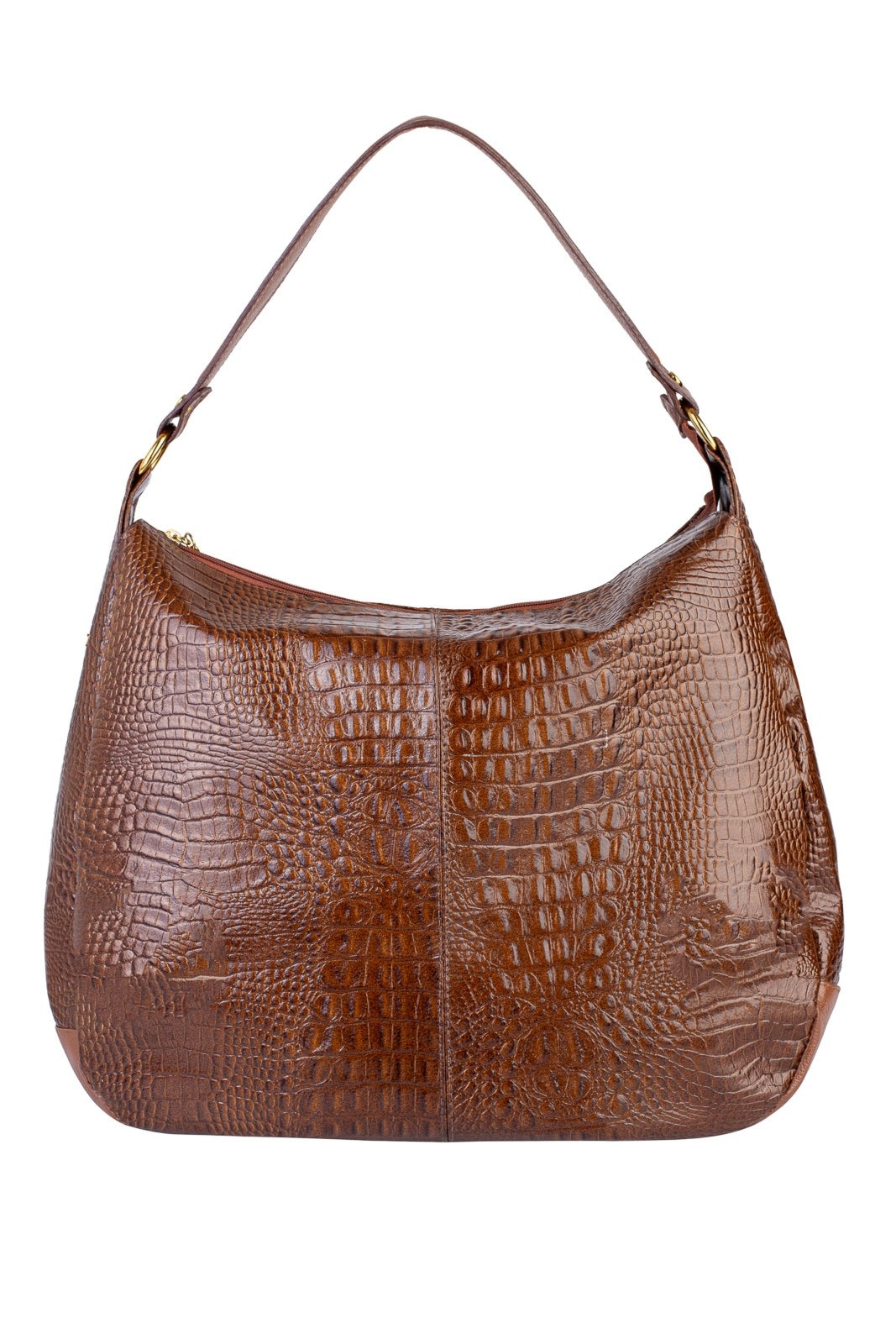 Imagem principal Bolsa saco grande de couro croco Carla - Whisky Andrea Vinci vermelho