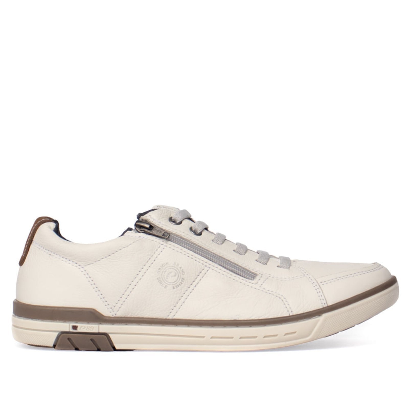 Imagem principal Sapatênis Masculino Pegada Couro Calce Fácil Off White/Cinza PEGADA off-white white