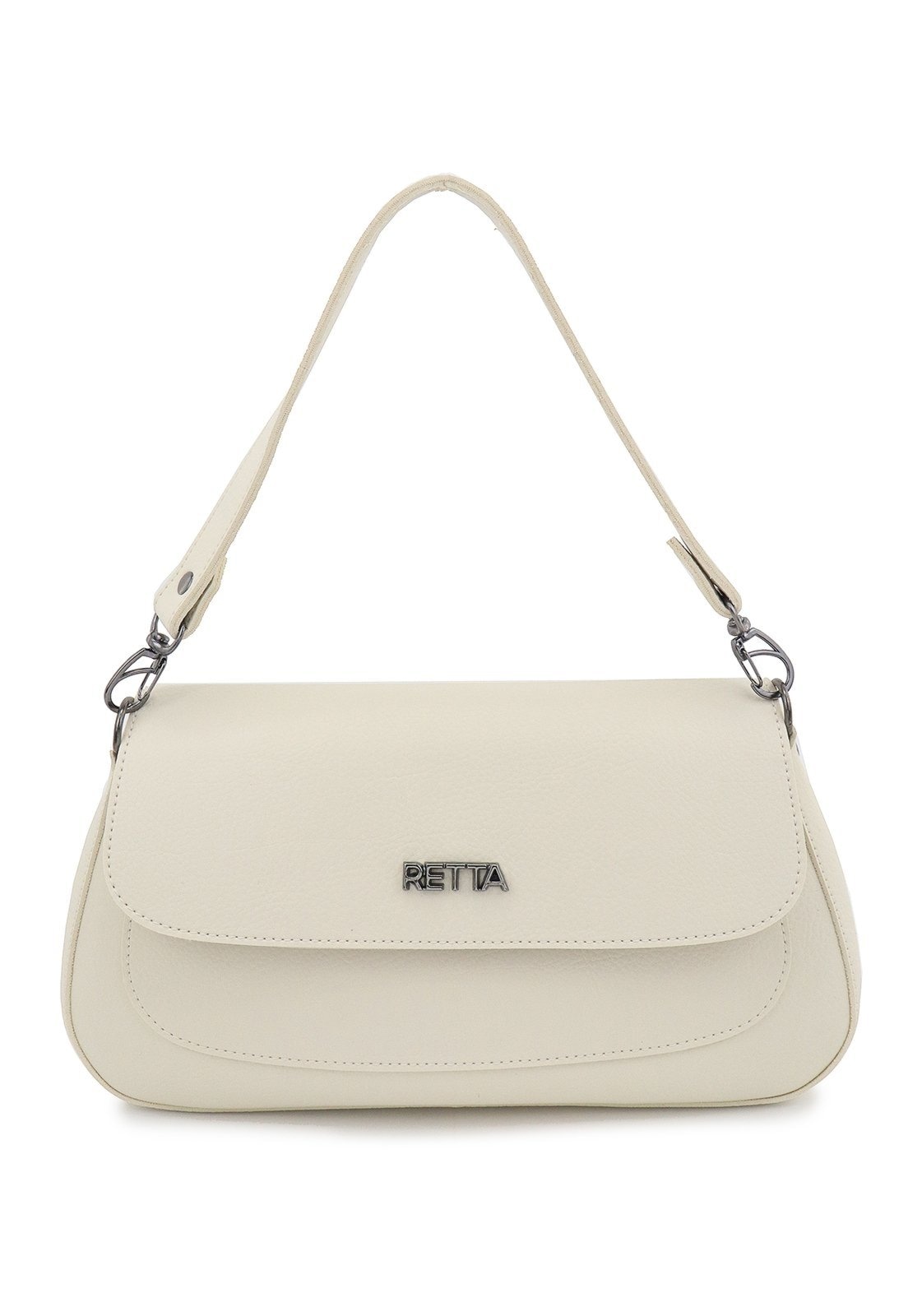 Imagem principal Bolsa Feminina Transversal Pequena Para Festa de Ombro e Mão Retta Oficial Marfim Retta Oficial bege