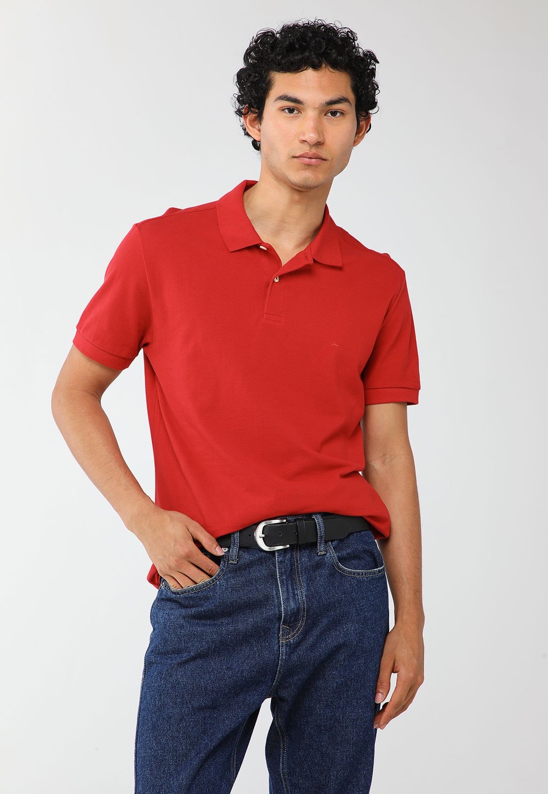 Imagem principal Polo Masculina Aramis Logo Bordado Vermelha Aramis vermelho