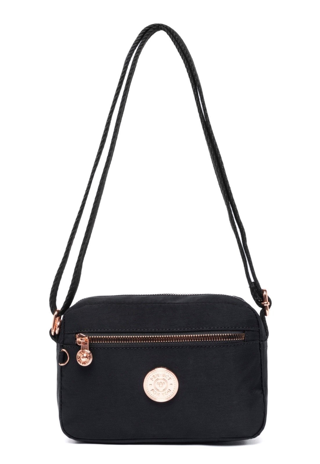 Imagem principal Bolsa Tiracolo Transversal Feminina Alça Resistente Casual Reforçada Perfect For You preto