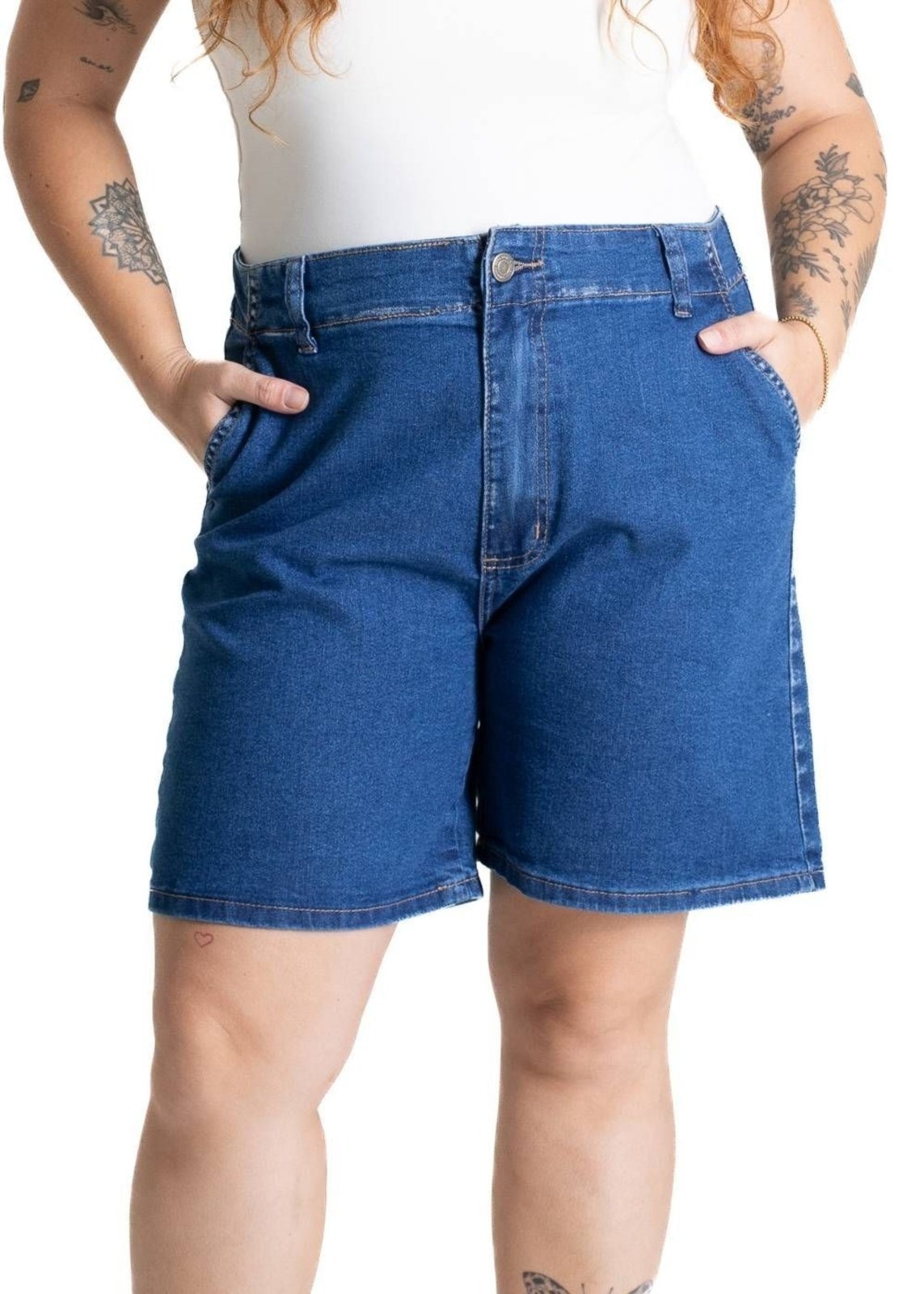 Imagem principal Bermuda Jeans Sawary Plus Size - 281122 Sawary azul